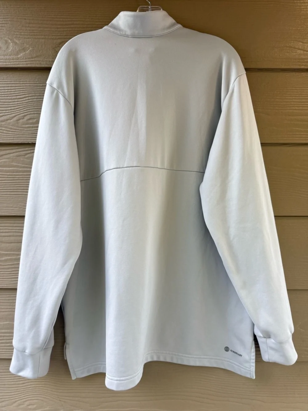 ADIDAS Aeroready Men's Team Issue Quarter Zip Light Grey Active Sweatshirt Sz XL